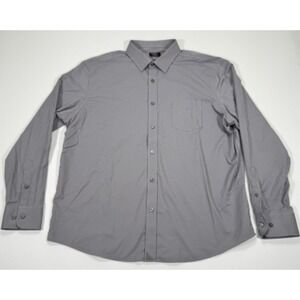 UNTUCKit Mens XXL Gray Plaid Stretch Long Sleeve Button Up Shirt Regular Fit